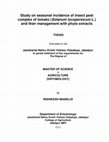 Research paper thumbnail of Study on seasonal incidence of insect pest complex of tomato (Solanum lycopersicum L.) and their management with phyto extracts