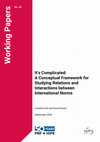 Research paper thumbnail of It's Complicated: A Conceptual Framework for Studying Relations and Interactions between International Norms