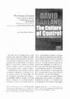 Research paper thumbnail of Comentario a David Garland: "The culture of control. Crime and social order in Contemporary Society