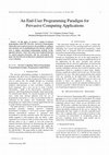 Research paper thumbnail of An End-User Programming Paradigm for Pervasive Computing Applications