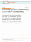 Research paper thumbnail of Hypocretinergic interactions with the serotonergic system regulate REM sleep and cataplexy