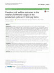 Research paper thumbnail of Prevalence of welfare outcomes in the weaner and finisher stages of the production cycle on 31 Irish pig farms