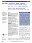 Research paper thumbnail of Psychological impact of injuries sustained in motor vehicle crashes: systematic review and meta-analysis