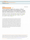 Research paper thumbnail of Time-resolved single-cell analysis of Brca1 associated mammary tumourigenesis reveals aberrant differentiation of luminal progenitors