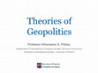 Research paper thumbnail of Theories of Geopolitics