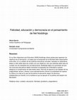 Research paper thumbnail of Felicidad, educación y democracia en el pensamiento de Nel Noddings