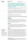 Research paper thumbnail of Impact of Psychiatric Hospitalization on Trust, Disclosure and Working Alliance with the Outpatient Psychiatric Provider: A Pilot Survey Study