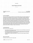 Research paper thumbnail of Syllabus: Labour Migrants in the West (300-level)