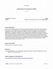 Research paper thumbnail of Syllabus: Intro to Comparative Politics (200-level)