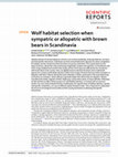 Research paper thumbnail of Wolf habitat selection when sympatric or allopatric with brown bears in Scandinavia