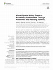 Research paper thumbnail of Visual–Spatial Ability Predicts Academic Achievement Through Arithmetic and Reading Abilities