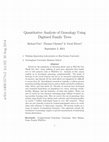 Research paper thumbnail of Quantitative Analysis of Genealogy Using Digitised Family Trees