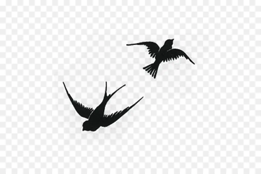 Fliegende Vogelsilhouette