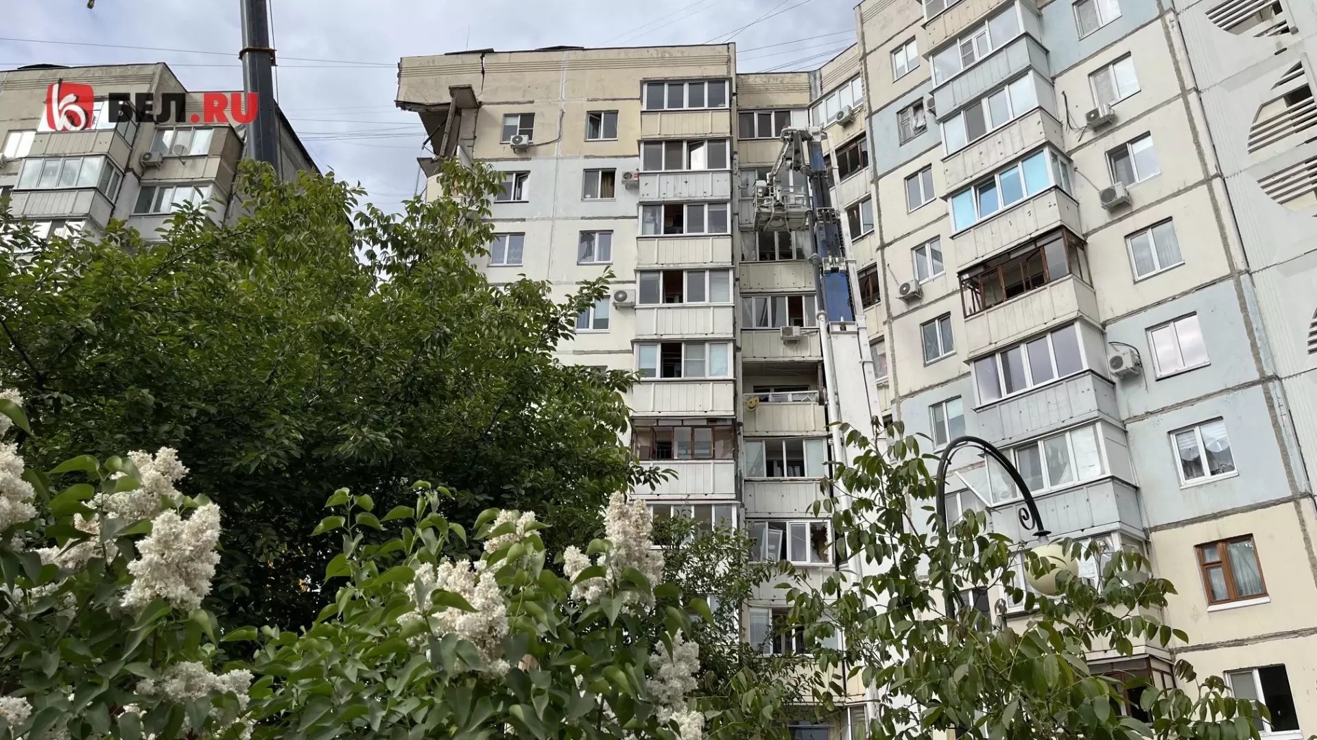 В Белгороде приступили к работам по демонтажу части пострадавшего дома