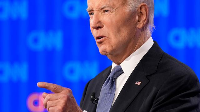 US-Präsident Joe Biden während der TV-Debatte mit Donald Trump.