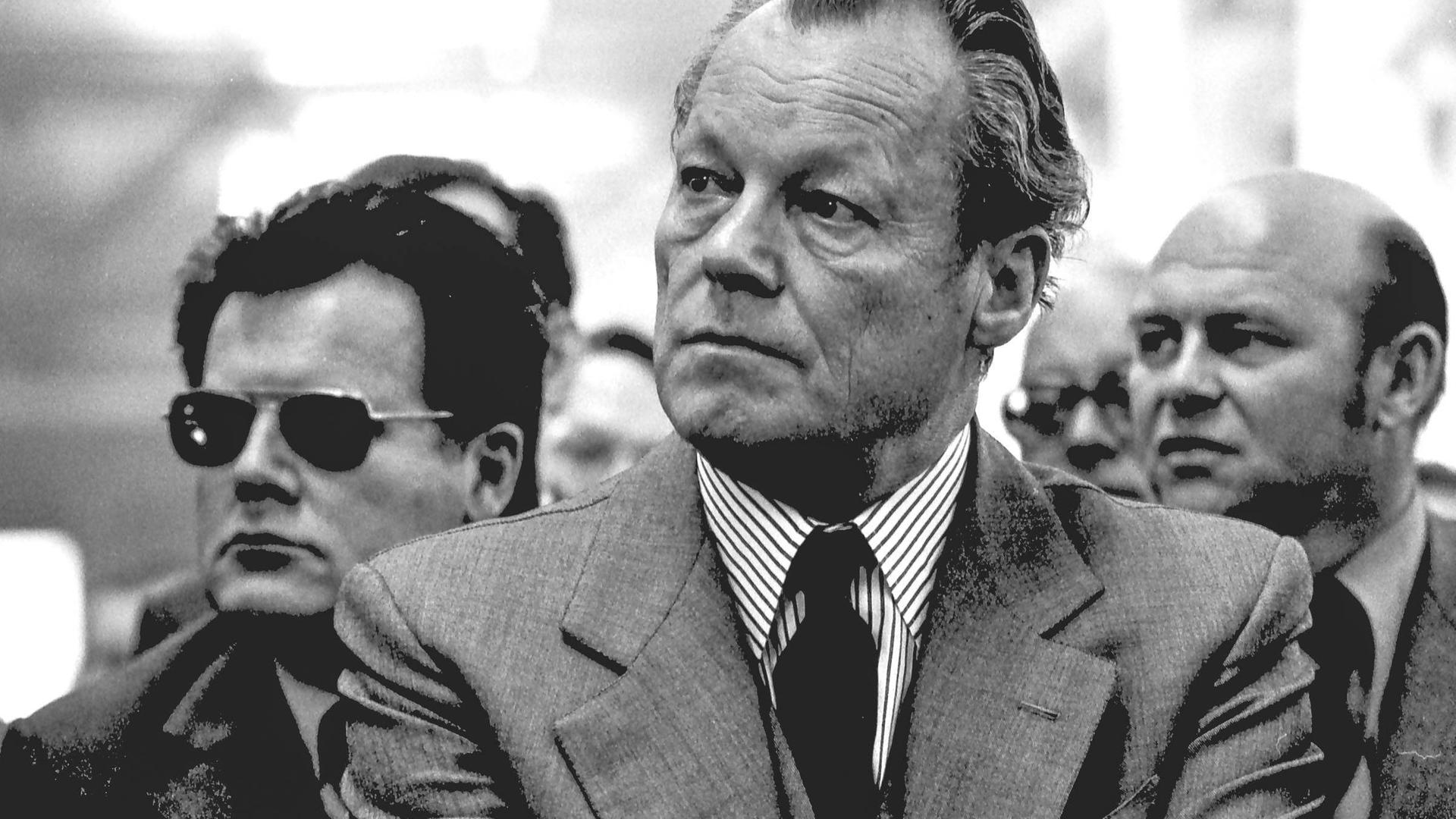 Willy Brandt mit Günter Guillaume bei einer Veranstaltung in Helmstedt.