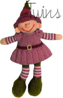 knitted doll, knitted elf, knitted toy