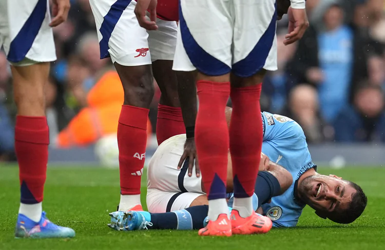 Manchester Citys Rodri er langtidsskadd. Foto: Martin Rickett/PA via AP / NTB