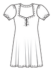 Трикотажное платье с фигурным вырезом