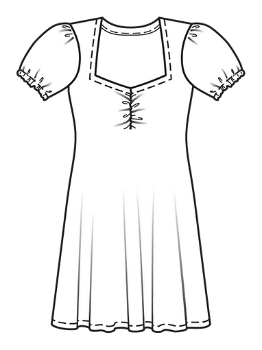 Трикотажное платье с фигурным вырезом