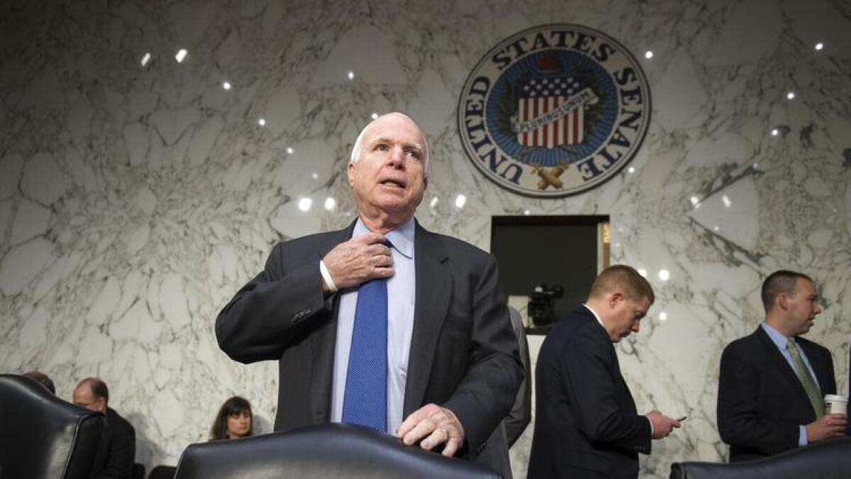 Senate Armed Services Committee Chairman John McCain.