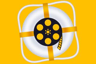 Illustration of a film reel in the center of a life preserver