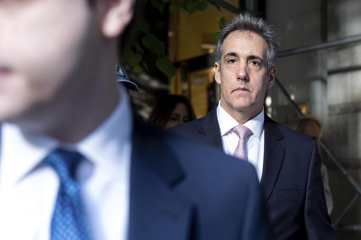 Former Trump lawyer Michael Cohen on his way to Manhattan criminal court