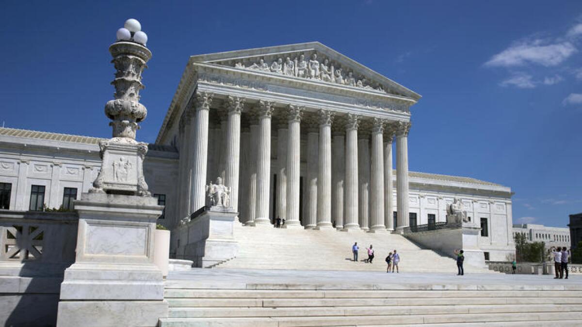 The Supreme Court building in Washington is shown. Justices made their first decision on insider trading in nearly 20 years