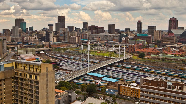 Nelson Mandela Bridge in Johannesburg. (Photo by: Hoberman Collection/Universal Images Group via Getty Images)