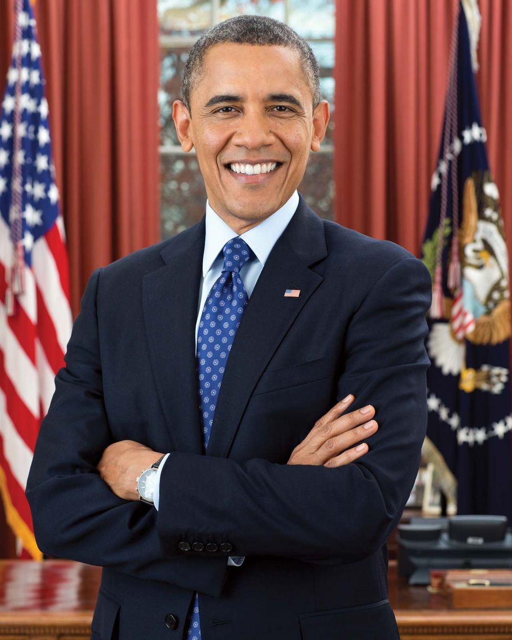 United States Presidential Election of 2012. Mitt Romney. Official portrait of President Barack Obama in the Oval Office, Dec. 6, 2012 after his reelection Nov. 6, 2012. Official portrait Obama