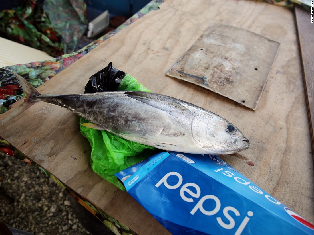 Reef fish, breadfruit, rice and pandanus fruit are the staples of a traditional Marshallese diet. Junk food and soda have become common, too, and obesity rates are high in the islands.