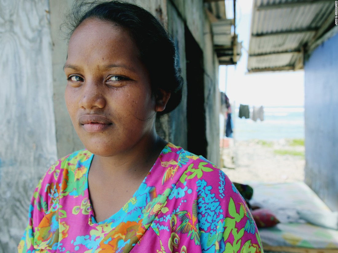 Emi Anwel, 20, woke up to find water in her home during a recent flood. She licked her arm to be sure that, yes, the water tasted salty. That's how she knew the ocean was coming for her.