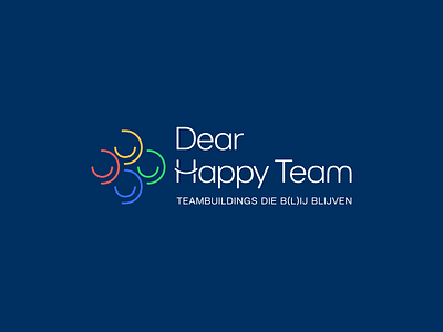 Dear Happy Team - Logo Design branding collaboration d design emoji face fun funny happy letter lettermark logo logomark minimal modern simple smile smiley team teamwork