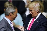 nigel farage kamala harris donald trump