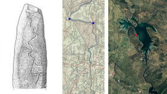 El dolmen de Guadalperal (Cáceres) esconde un menhir con un posible mapa milenario del río Tajo