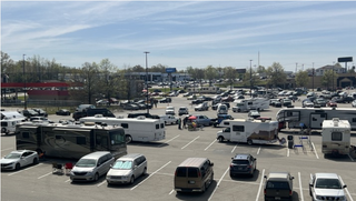 Skywatchers arrive in RVs to view the eclipse in Poplar Bluff, Mo.