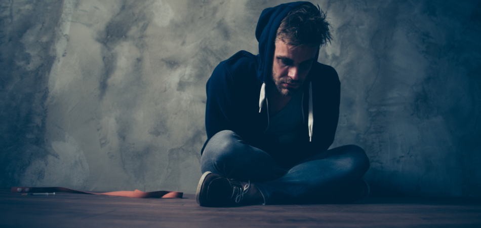 Man struggling with mental health