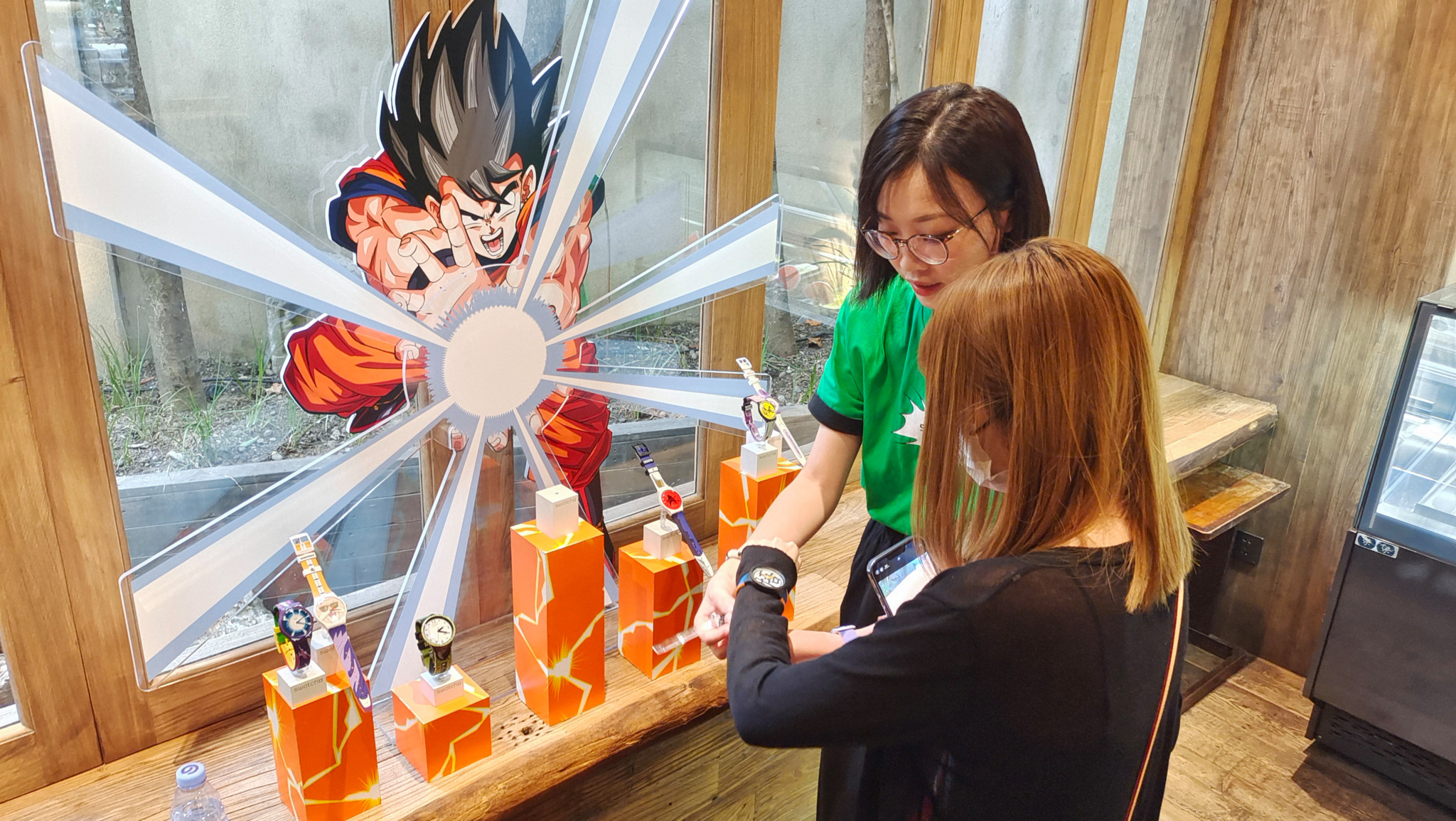 SHANGHAI, CHINA - AUGUST 30, 2022 - The SWATCH X DRAGON BALL Z series co-branded watch products are displayed in Shanghai, China, on Aug 30, 2022. Switzerland's SWATCH, the world's leading watch brand, held a new product appreciation event and launched its first joint watch series, SWATCH X DRAGON BALL Z, jointly with Japanese animation DRAGON BALL Z. (Photo credit should read CFOTO/Future Publishing via Getty Images)