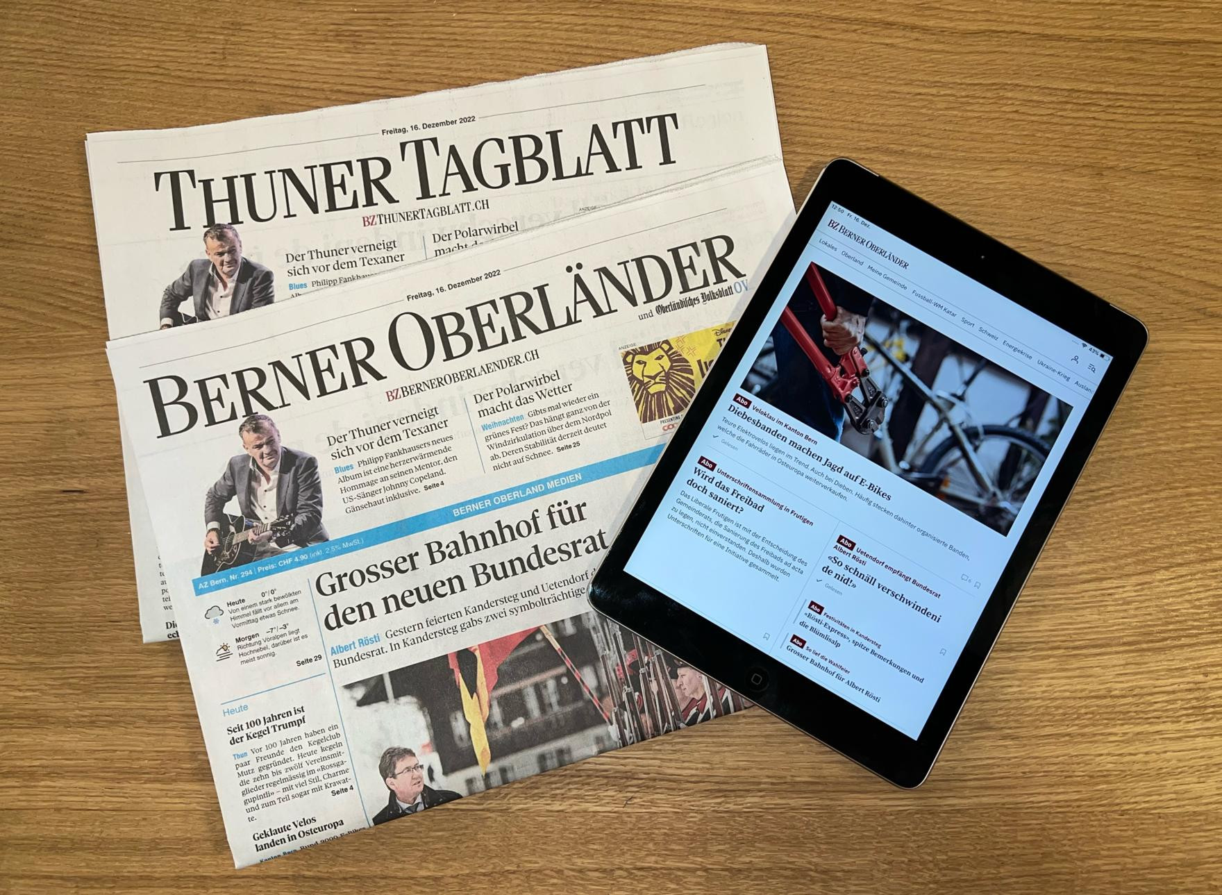 Die Berner Pberland Medien AG, die den Berner Oberländer und das Thuner Tagblatt herausgibt, ist nun auch juristisch vollständig in die  die Tamedia Espace AG integriert.