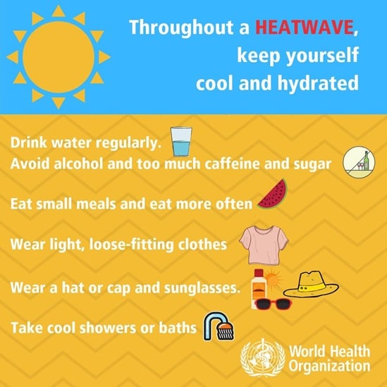 Keep yourself cool and hydrated