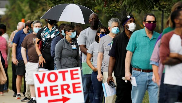 First day of in-person early voting for the general elections in Durham, North Carolina - Sputnik International