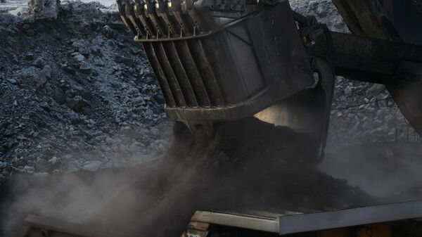 Excavator loading coal - Sputnik International