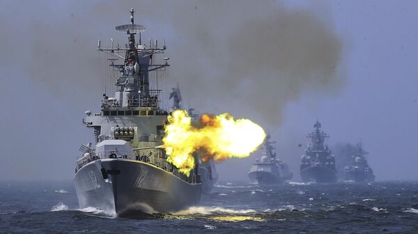  In this file photo taken Saturday, May 24, 2014, China's Harbin (112) guided missile destroyer takes part in a week-long China-Russia Joint Sea-2014 navy exercise at the East China Sea off Shanghai, China.  - Sputnik International