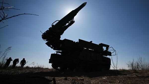 Buk-M2 SAM system of the Central Military District's anti-aircraft missile battalion - Sputnik International