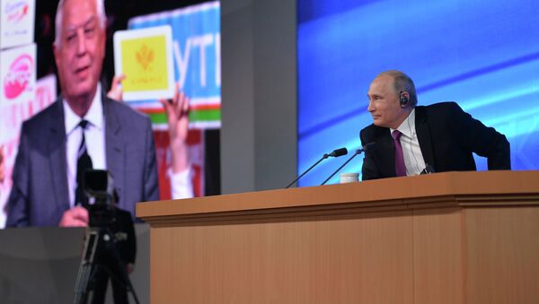 Tenth annual major news conference of Russian President Vladimir Putin - Sputnik International