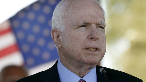 In this May 30, 2016, photo, Sen. John McCain, R-Ariz, speaks during a Phoenix Memorial Day Ceremony at the National Memorial Cemetery of Arizona in Phoenix. - Sputnik International