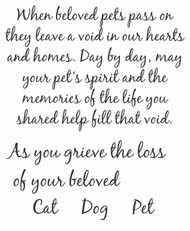 Loss of a Beloved Pet, Set of 5