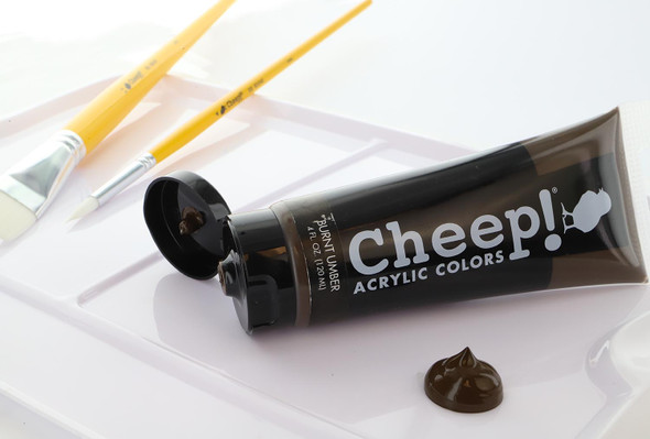 Cheep! Acrylic Paint 4oz Tube Burnt Umber