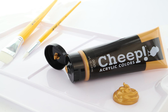 Cheep! Acrylic Paint 4oz Tube Gold