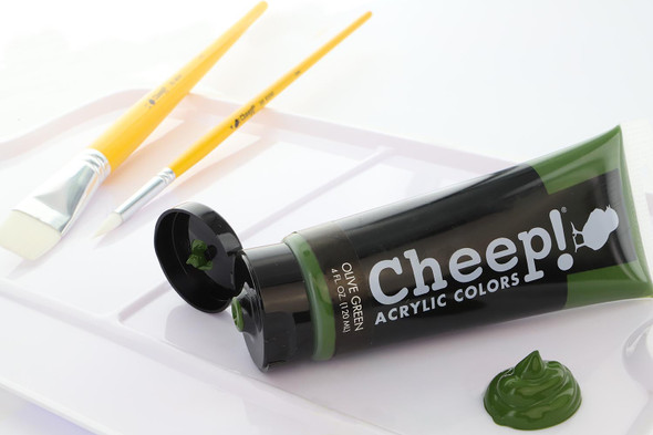 Cheep! Acrylic Paint 4oz Tube Olive Green